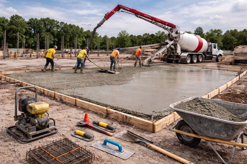 Commercial Slab Construction in Fredericksburg, VA
